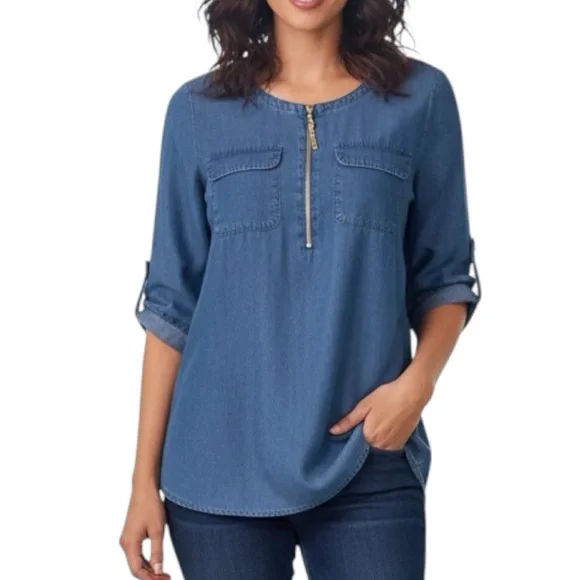 Jones New York denim top size 2x - Picture 1 of 7